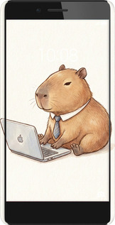 3D пластиковый матовый чехол Funny Capybara CEO Working для Huawei Honor 5X - 6777m-176 изображение 