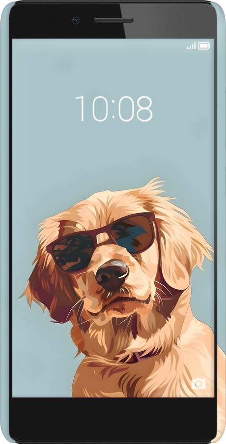 3D пластиковый матовый чехол Пес в очках для Huawei Honor 5X - 6381m-176 изображение 