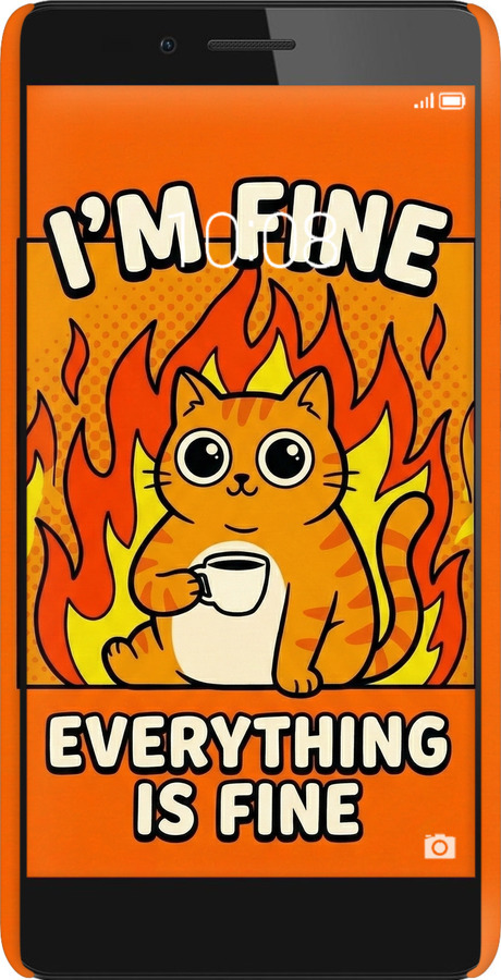 3D пластиковый матовый чехол Funny Cat для Huawei Honor 5X - 6786m-176 изображение 