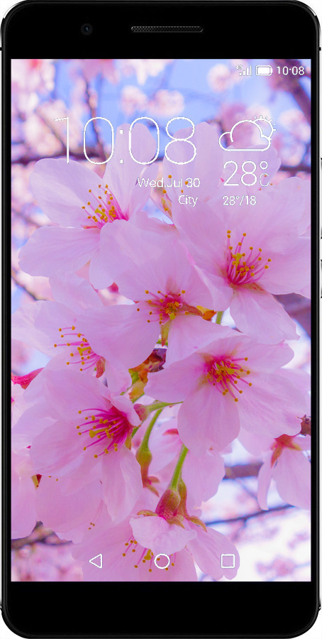 Силиконовый чехол Сакура для Huawei Honor 6 Plus - 6029u-179 изображение 