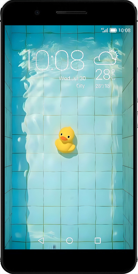 Силиконовый чехол Утенок для Huawei Honor 6 Plus - 6323u-179 изображение 