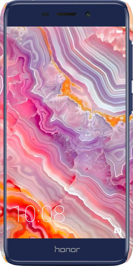 3D пластиковый глянцевый чехол Мрамор 2 для Huawei Honor 6C Pro - 6307c-1358 изображение 