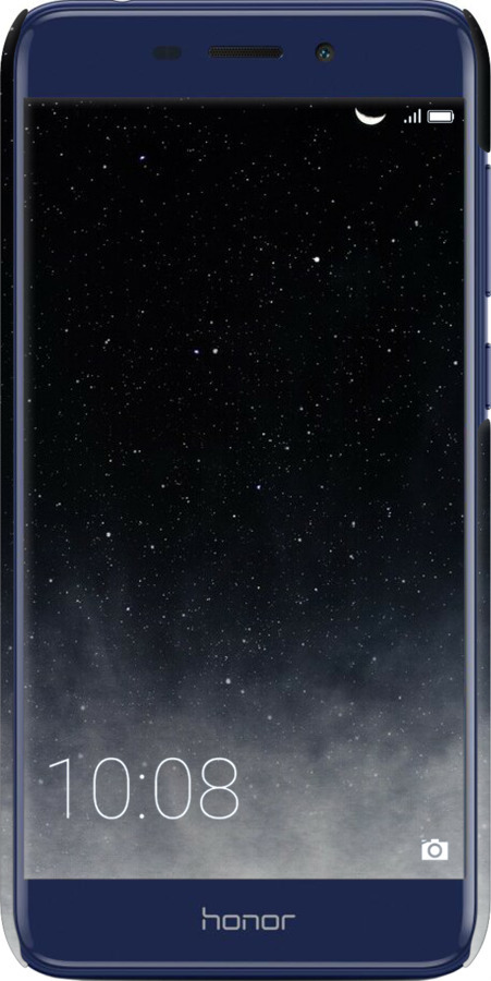 3D пластиковий глянцевий чехол Голубые облака, Голубая луна для Huawei Honor 6C Pro - 6396c-1358 изображение 