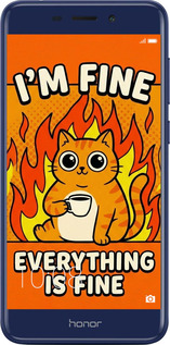 Силиконовый чехол Funny Cat для Huawei Honor 6C Pro - 6786u-1358 изображение 