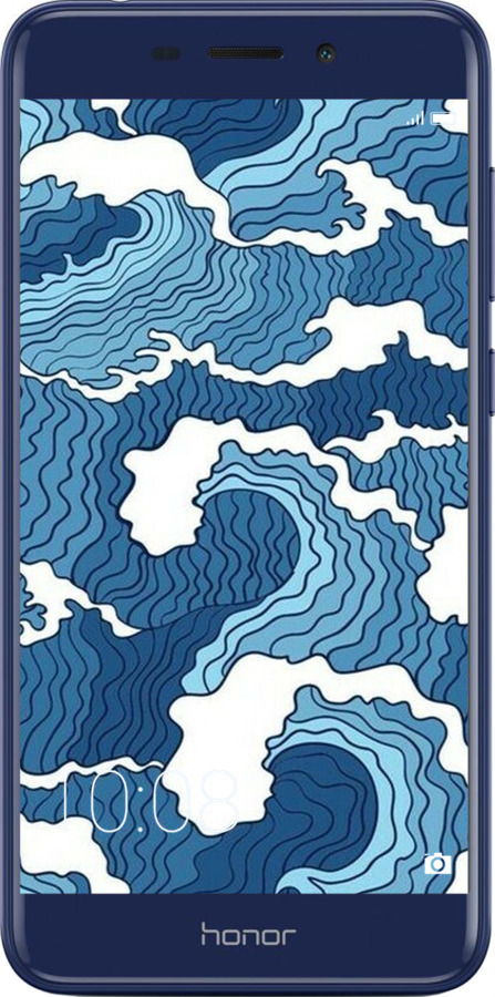Силиконовый чехол Абстрактный рисунок морских волн для Huawei Honor 6C Pro - 6538u-1358 изображение 