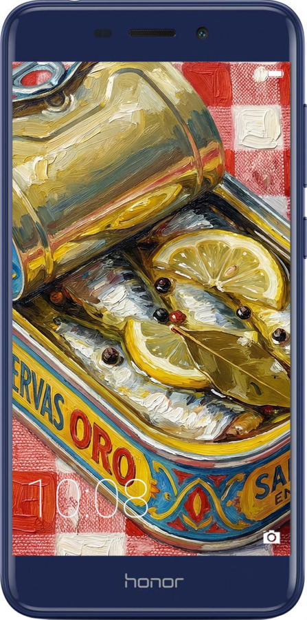 Силиконовый чехол Vintage Sardine Tin Phone для Huawei Honor 6C Pro - 6772u-1358 изображение 