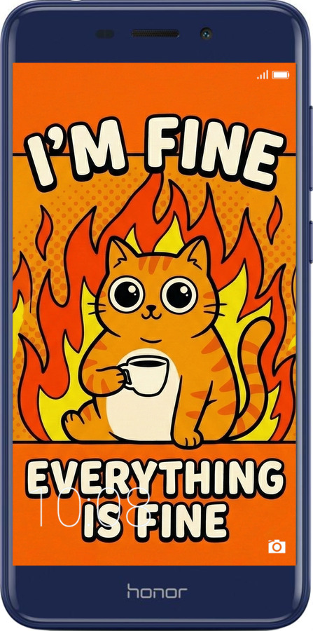 Силиконовый чехол Funny Cat для Huawei Honor 6C Pro - 6786u-1358 изображение 