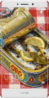 3D пластиковый матовый чехол Vintage Sardine Tin Phone для Huawei Honor 6X - 6772m-460 изображение 