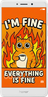 2D пластиковый чехол Funny Cat для Huawei Honor 6X - 6786t-460 изображение 