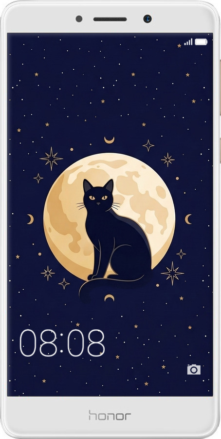 Силиконовый чехол Cute Cat Celestial/Witchy для Huawei Honor 6X - 6787u-460 изображение 