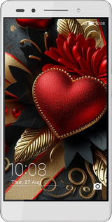 Силіконовий чехол Сердечки v2 для Huawei Honor 7 - 5832u-138 изображение 