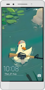 Силіконовий чехол Каченя з автоматом для Huawei Honor 7 - 6356u-138 изображение 