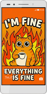 Силиконовый чехол Funny Cat для Huawei Honor 7 - 6786u-138 изображение 