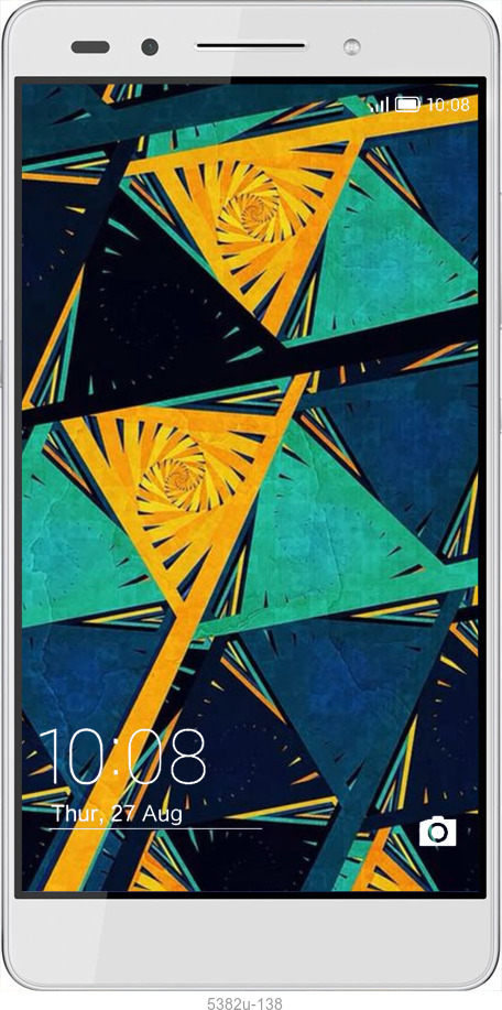 Силіконовий чехол Арт, абстракція, жовтий, синій для Huawei Honor 7 - 5382u-138 изображение 