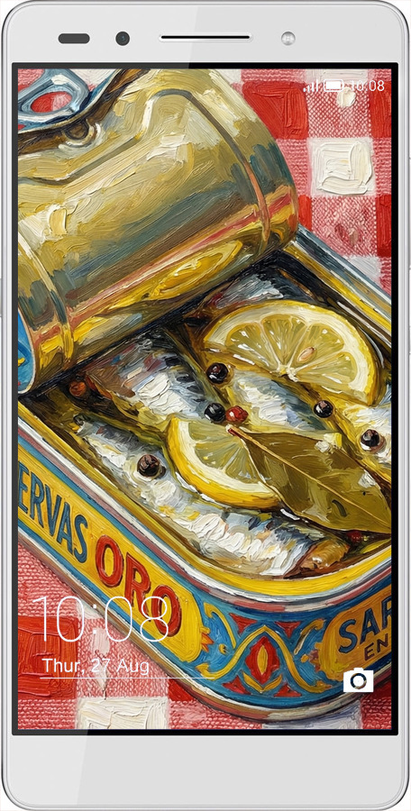 Силиконовый чехол Vintage Sardine Tin Phone для Huawei Honor 7 - 6772u-138 изображение 