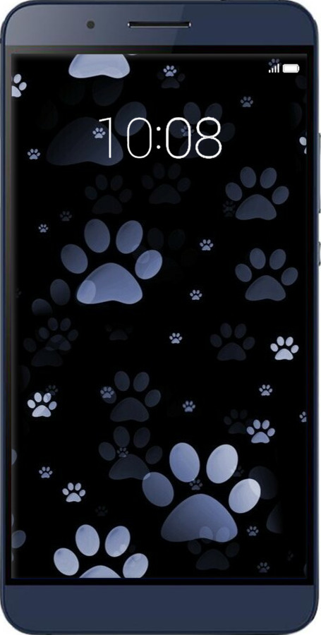 Силіконовий чехол З синіми відбитками лап для Huawei Honor 7i - 6441u-489 изображение 