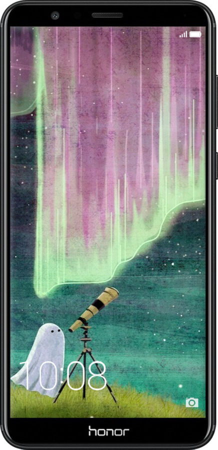 Силиконовый чехол Привидение и звезды для Huawei Honor 7X - 6443u-1139 изображение 