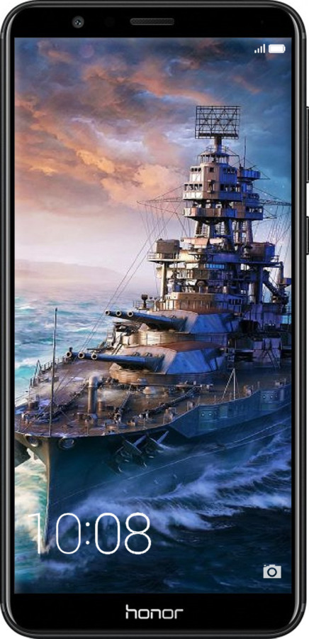 Силиконовый чехол Военный корабль, world of tanks, wargaming для Huawei Honor 7X - 6461u-1139 изображение 