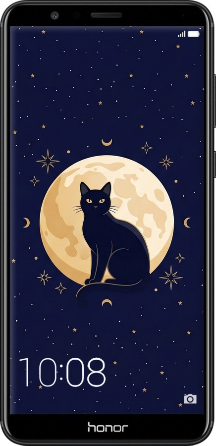 2D пластиковый чехол Cute Cat Celestial/Witchy для Huawei Honor 7X - 6787t-1139 изображение 