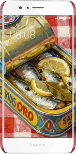 3D пластиковый матовый чехол Vintage Sardine Tin Phone для Huawei Honor 8 - 6772m-351 изображение 