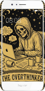 3D пластиковий матовий чехол The Overthinker для Huawei Honor 8 - 6774m-351 изображение 