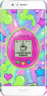 3D пластиковый матовый чехол Y2K Aesthetic Retro Pet: Годуй мене кавою для Huawei Honor 8 - 6784m-351 изображение 