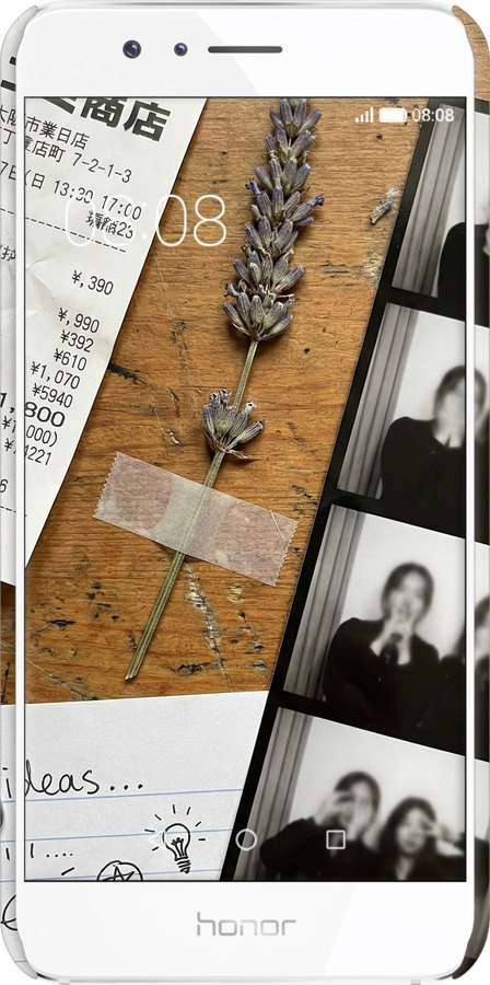 3D пластиковый матовый чехол Aesthetic Scrapbook Collage для Huawei Honor 8 - 6773m-351 изображение 