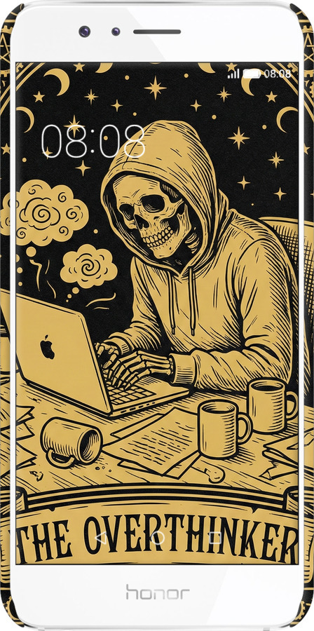 3D пластиковий матовий чехол The Overthinker для Huawei Honor 8 - 6774m-351 изображение 