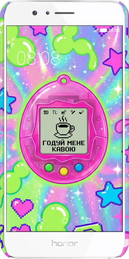 3D пластиковый матовый чехол Y2K Aesthetic Retro Pet: Годуй мене кавою для Huawei Honor 8 - 6784m-351 изображение 