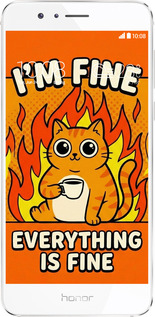 Силіконовий чехол Funny Cat для Huawei Honor 8 - 6786u-351 изображение 