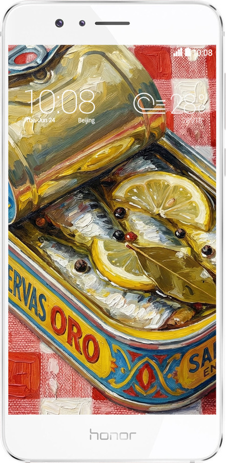 Силиконовый чехол Vintage Sardine Tin Phone для Huawei Honor 8 - 6772u-351 изображение 