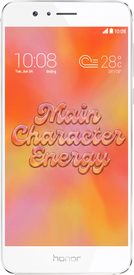 Силиконовый чехол Aura Gradient Main Character Energy Aesthetic Y2K для Huawei Honor 8 - 6783u-351 изображение 