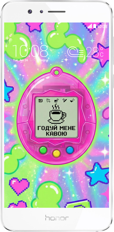 Силиконовый чехол Y2K Aesthetic Retro Pet: Годуй мене кавою для Huawei Honor 8 - 6784u-351 изображение 