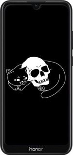 TPU чехол С изображением кота и черепа для Huawei Y6s - 6491b-1871 изображение 