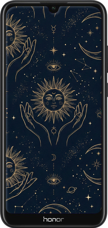 TPU чехол Celestial Harmony: Sun & Moon Gold Mystic Pattern для Huawei Y6s - 6778b-1871 изображение 