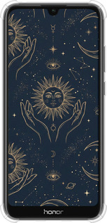 Силикон с усиленными углами чехол Celestial Harmony: Sun & Moon Gold Mystic Pattern для Huawei Y6s - 6778sp-1871 изображение 