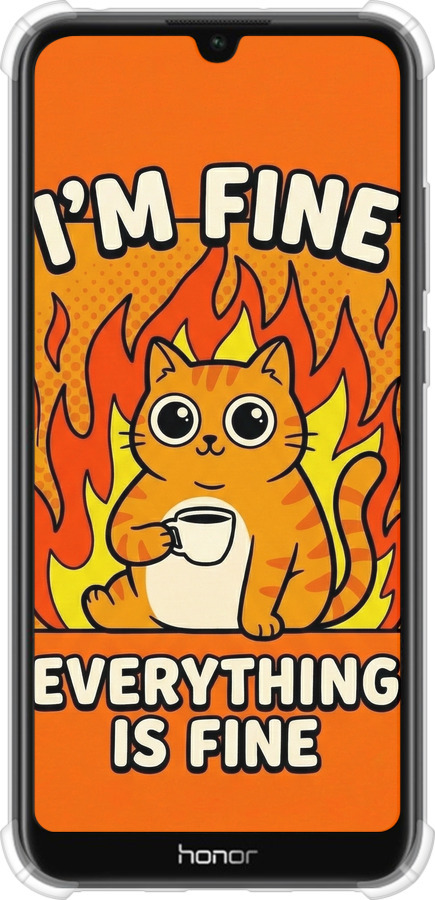 Силіконовий протиударний с посиленими кутами чехол Funny Cat для Huawei Y6s - 6786sp-1871 изображение 