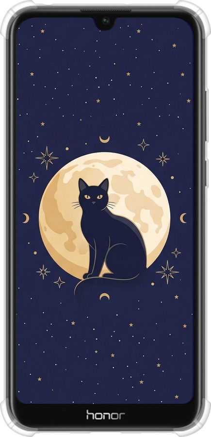 Силіконовий протиударний с посиленими кутами чехол Cute Cat Celestial/Witchy для Huawei Y6s - 6787sp-1871 изображение 
