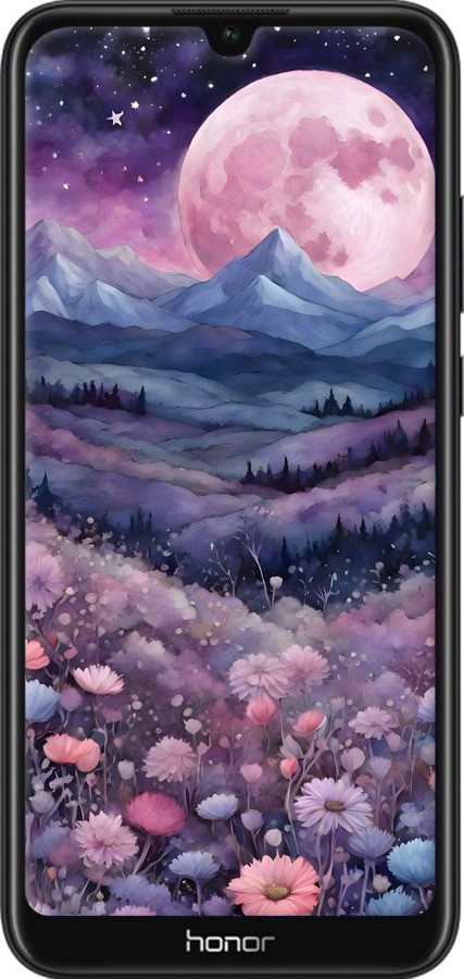 2D пластиковый чехол Ночь луна арт для Huawei Y6s - 6319t-1871 изображение 