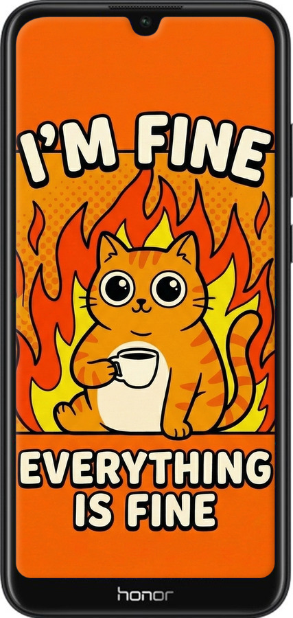 2D пластиковый чехол Funny Cat для Huawei Y6s - 6786t-1871 изображение 