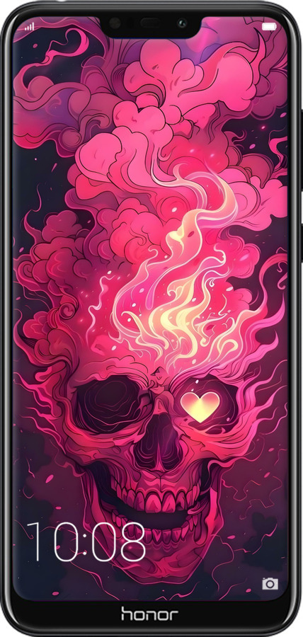 Силіконовий чехол Череп арт для Huawei Honor 8C - 6385u-1590 изображение 