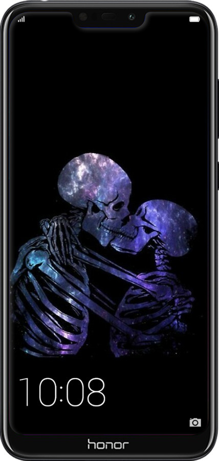 Силіконовий чехол Із зображенням скелета для Huawei Honor 8C - 6537u-1590 изображение 