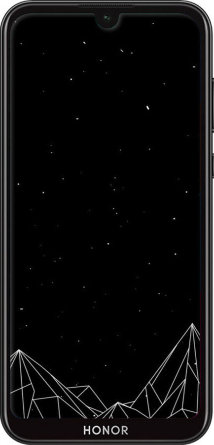 2D пластиковий чехол Чорно білі абстрактні гори для Huawei Honor 8S - 6437t-1679 изображение 