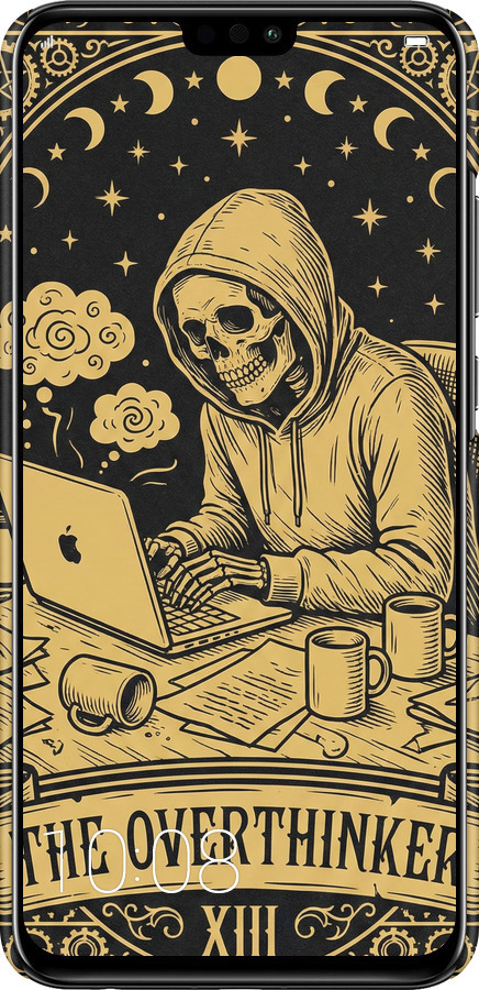 3D пластиковий матовий чехол The Overthinker для Huawei Honor 8X - 6774m-1596 изображение 