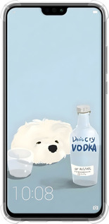 Силіконовий протиударний с посиленими кутами чехол Пес водка для Huawei Honor 8X - 6368sp-1596 изображение 