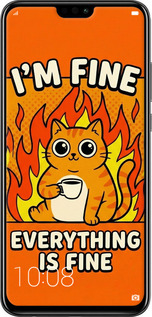 2D пластиковый чехол Funny Cat для Huawei Honor 8X - 6786t-1596 изображение 