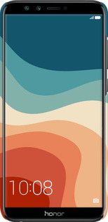 3D пластиковый матовый чехол В стиле ретро с волнами для Huawei Honor 9 Lite - 6531m-1359 изображение 