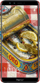 3D пластиковый матовый чехол Vintage Sardine Tin Phone для Huawei Honor 9 Lite - 6772m-1359 изображение 