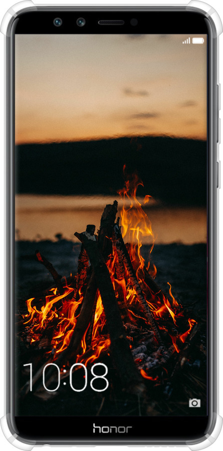 Силикон с усиленными углами чехол Огонь для Huawei Honor 9 Lite - 6021sp-1359 изображение 