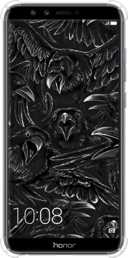 Силикон с усиленными углами чехол Воронья ярость для Huawei Honor 9 Lite - 6474sp-1359 изображение 